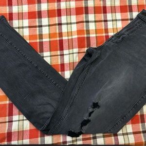 Hollister Dark Gray Distressed Skinny Jeans